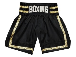 Shorts de boxeo personalizados : KNBSH-032-Negro-Oro